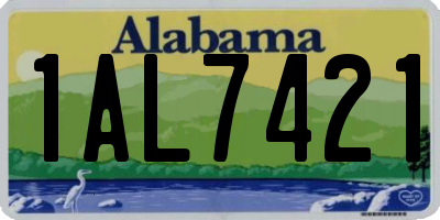AL license plate 1AL7421