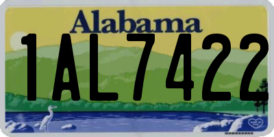 AL license plate 1AL7422