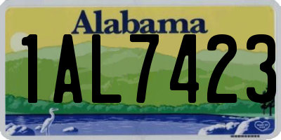 AL license plate 1AL7423