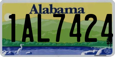 AL license plate 1AL7424