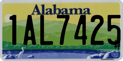 AL license plate 1AL7425
