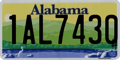 AL license plate 1AL7430