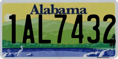 AL license plate 1AL7432