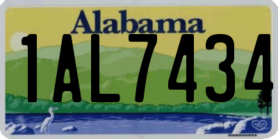 AL license plate 1AL7434
