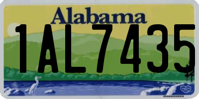 AL license plate 1AL7435
