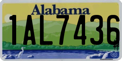 AL license plate 1AL7436