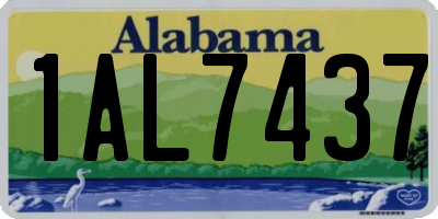 AL license plate 1AL7437
