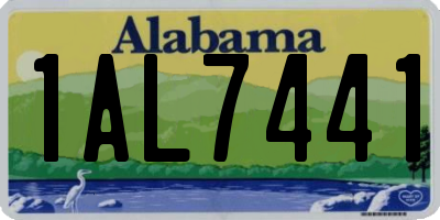 AL license plate 1AL7441