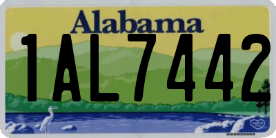 AL license plate 1AL7442