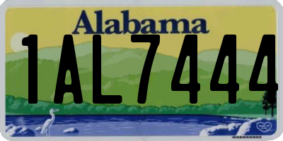 AL license plate 1AL7444