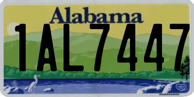 AL license plate 1AL7447