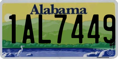 AL license plate 1AL7449