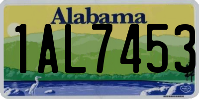 AL license plate 1AL7453