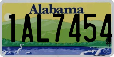 AL license plate 1AL7454