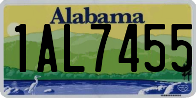 AL license plate 1AL7455