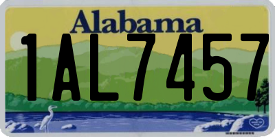 AL license plate 1AL7457