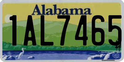 AL license plate 1AL7465