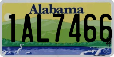 AL license plate 1AL7466