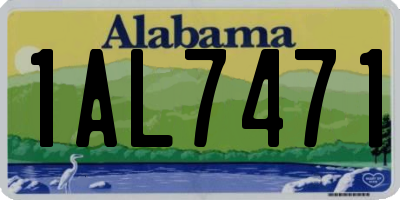 AL license plate 1AL7471
