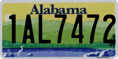 AL license plate 1AL7472