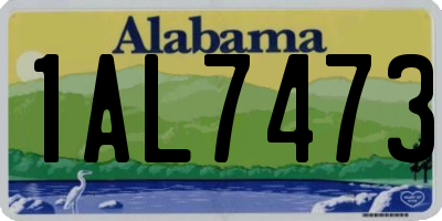 AL license plate 1AL7473