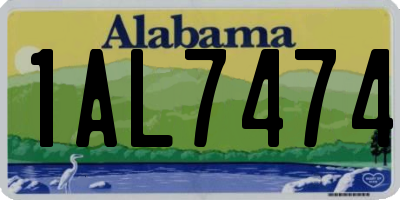 AL license plate 1AL7474