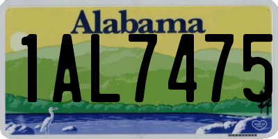 AL license plate 1AL7475
