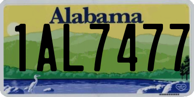 AL license plate 1AL7477
