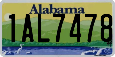 AL license plate 1AL7478