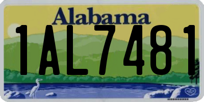 AL license plate 1AL7481