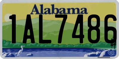 AL license plate 1AL7486