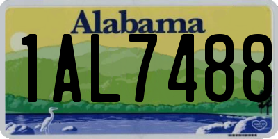 AL license plate 1AL7488