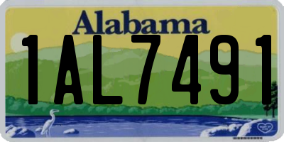 AL license plate 1AL7491