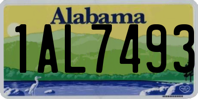 AL license plate 1AL7493