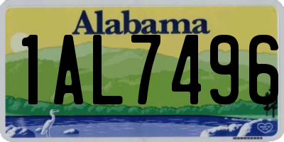 AL license plate 1AL7496