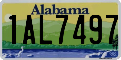 AL license plate 1AL7497