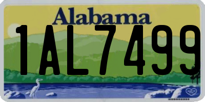 AL license plate 1AL7499