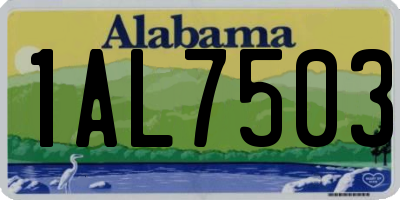 AL license plate 1AL7503
