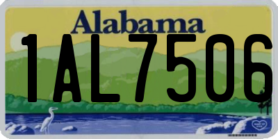 AL license plate 1AL7506