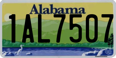 AL license plate 1AL7507