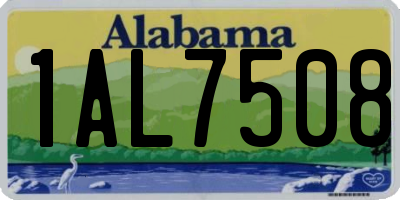AL license plate 1AL7508
