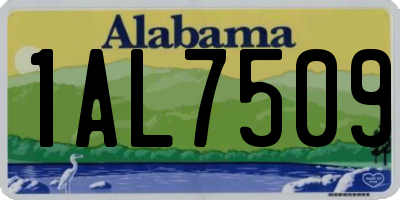 AL license plate 1AL7509