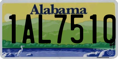 AL license plate 1AL7510