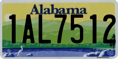 AL license plate 1AL7512