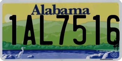 AL license plate 1AL7516