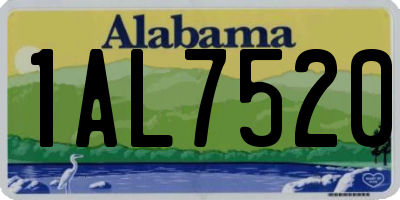 AL license plate 1AL7520