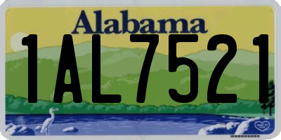 AL license plate 1AL7521