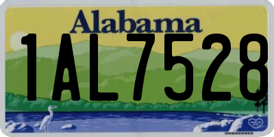 AL license plate 1AL7528