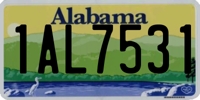 AL license plate 1AL7531