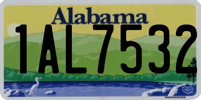 AL license plate 1AL7532